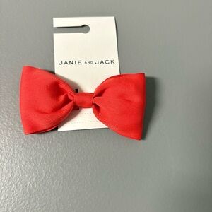 Janie and Jack red bow girls new